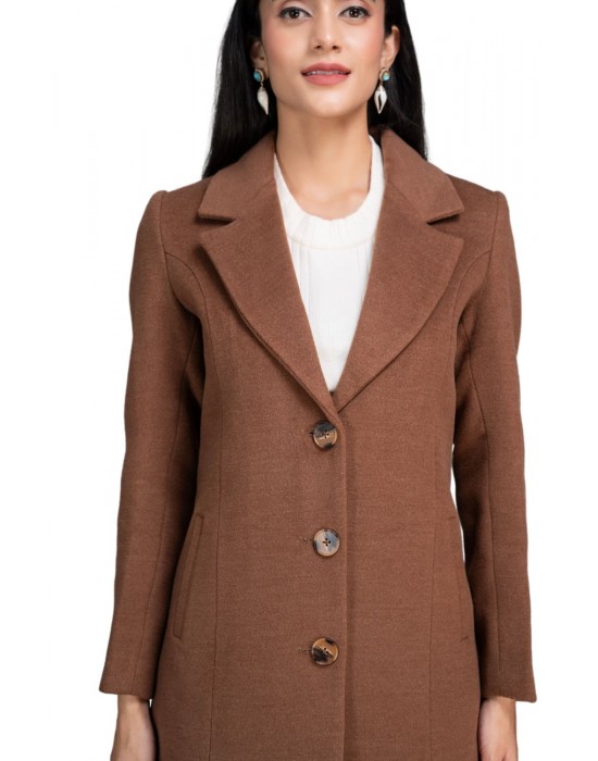Women Coat Chestnut